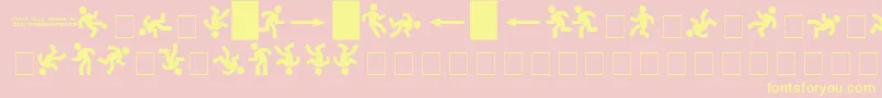DancefloorExit Font – Yellow Fonts on Pink Background