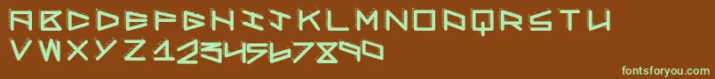 Шрифт Robotshadow – зелёные шрифты на коричневом фоне