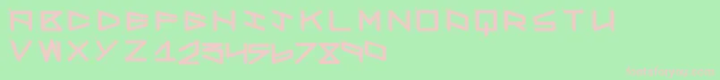 Robotshadow Font – Pink Fonts on Green Background