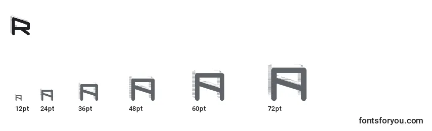 Robotshadow Font Sizes