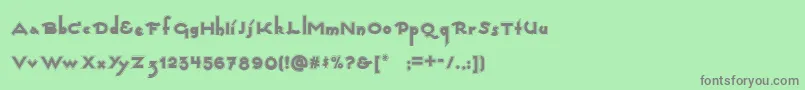 Captain Font – Gray Fonts on Green Background