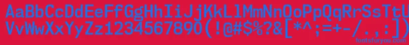 Nk57MonospaceScSb Font – Blue Fonts on Red Background