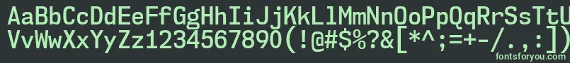 Nk57MonospaceScSb Font – Green Fonts on Black Background