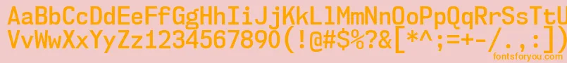Nk57MonospaceScSb Font – Orange Fonts on Pink Background