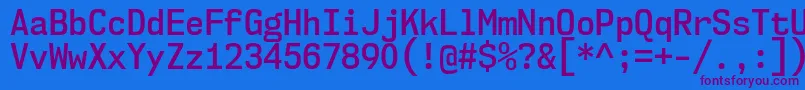 Nk57MonospaceScSb Font – Purple Fonts on Blue Background