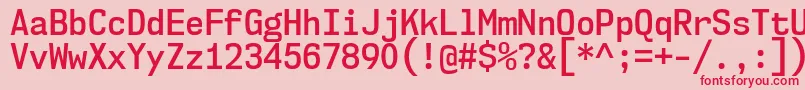 Nk57MonospaceScSb Font – Red Fonts on Pink Background