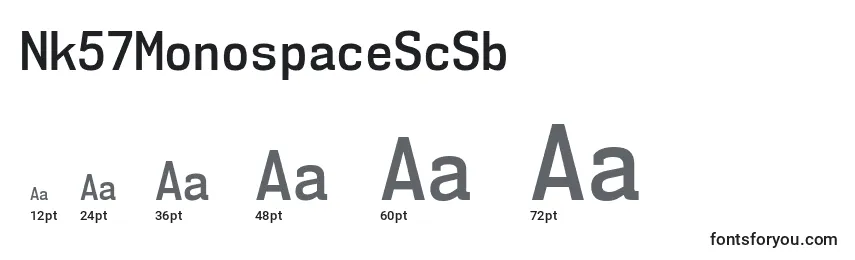 Nk57MonospaceScSb Font Sizes