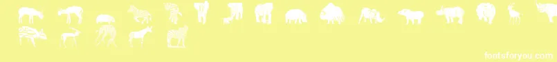 フォントWwsafari – 黄色い背景に白い文字