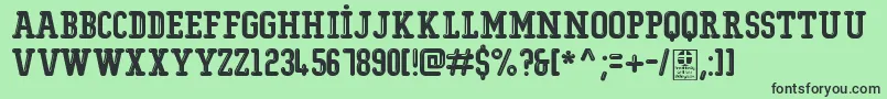 TypoCollegeShiningDemo Font – Black Fonts on Green Background