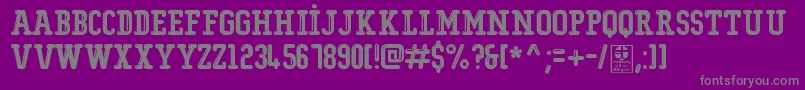 TypoCollegeShiningDemo Font – Gray Fonts on Purple Background