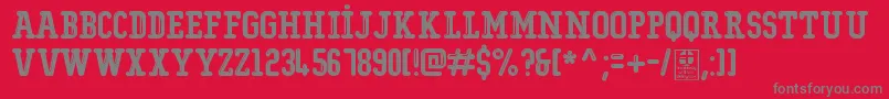 TypoCollegeShiningDemo Font – Gray Fonts on Red Background