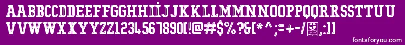 TypoCollegeShiningDemo Font – White Fonts on Purple Background