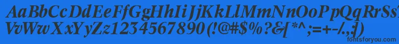 Informaticsssk ffy Font – Black Fonts on Blue Background