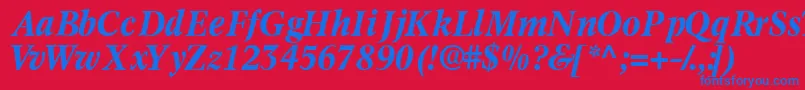 Informaticsssk ffy Font – Blue Fonts on Red Background