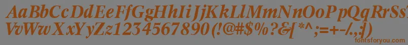 Informaticsssk ffy Font – Brown Fonts on Gray Background