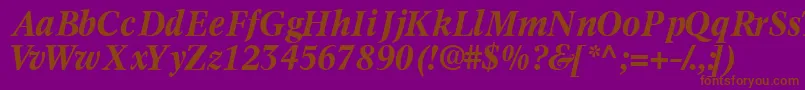 Informaticsssk ffy Font – Brown Fonts on Purple Background