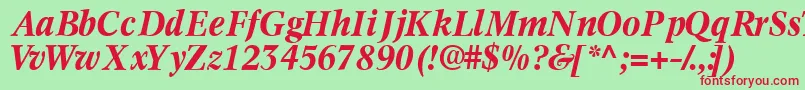 Informaticsssk ffy Font – Red Fonts on Green Background