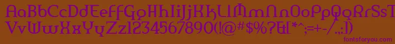 Amerika ffy Font – Purple Fonts on Brown Background