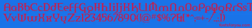 Amerika ffy Font – Red Fonts on Blue Background