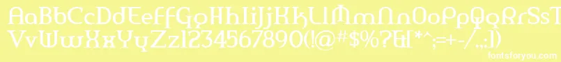 Amerika ffy Font – White Fonts on Yellow Background