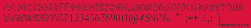 DesignBubble Font – Black Fonts on Red Background