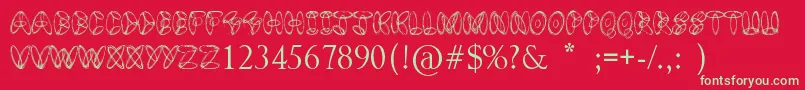 DesignBubble Font – Green Fonts on Red Background