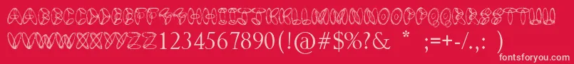 DesignBubble Font – Pink Fonts on Red Background