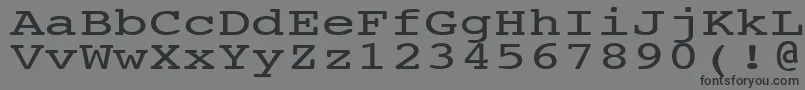 フォントNtcouriervkNormal140n – 黒い文字の灰色の背景