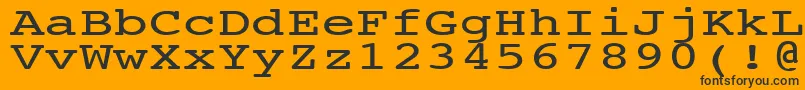 フォントNtcouriervkNormal140n – 黒い文字のオレンジの背景