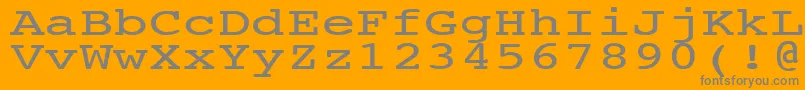 フォントNtcouriervkNormal140n – オレンジの背景に灰色の文字