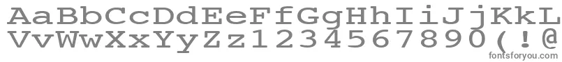 フォントNtcouriervkNormal140n – 白い背景に灰色の文字