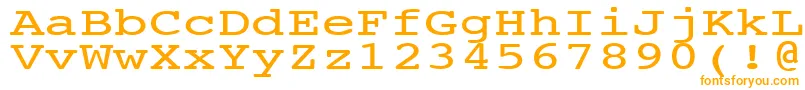 NtcouriervkNormal140n-fontti – oranssit fontit valkoisella taustalla