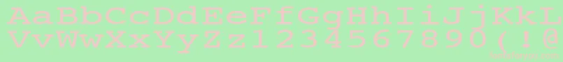 NtcouriervkNormal140n Font – Pink Fonts on Green Background