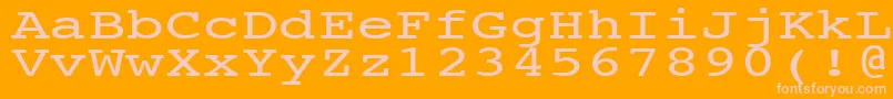 Шрифт NtcouriervkNormal140n – розовые шрифты на оранжевом фоне