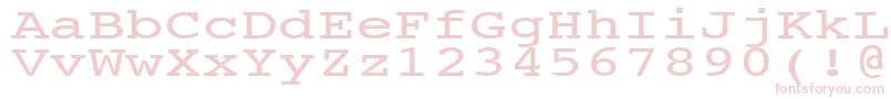 NtcouriervkNormal140n-fontti – vaaleanpunaiset fontit valkoisella taustalla