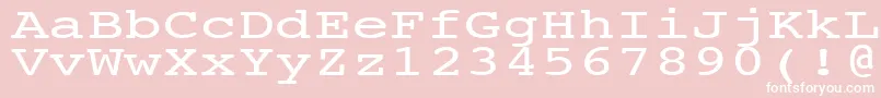 NtcouriervkNormal140n-Schriftart – Weiße Schriften auf rosa Hintergrund