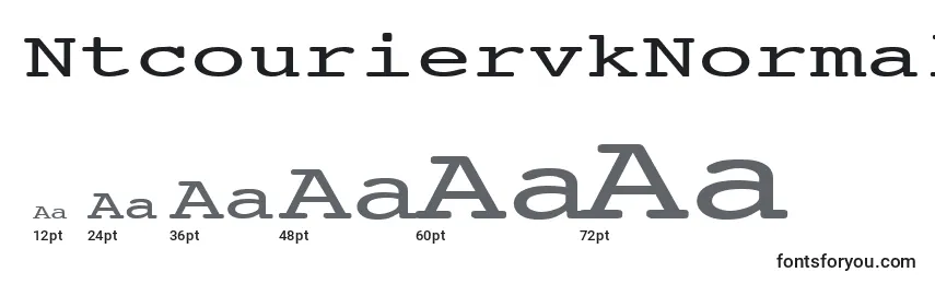 NtcouriervkNormal140n Font Sizes