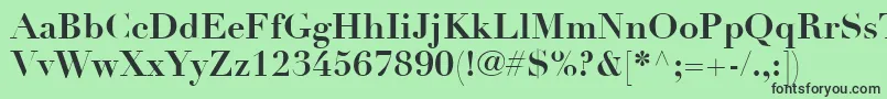 フォントLinotypeDidotLtBold – 緑の背景に黒い文字