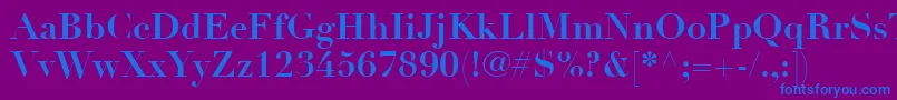 LinotypeDidotLtBold-Schriftart – Blaue Schriften auf violettem Hintergrund