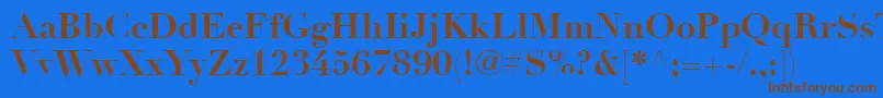 Czcionka LinotypeDidotLtBold – brązowe czcionki na niebieskim tle