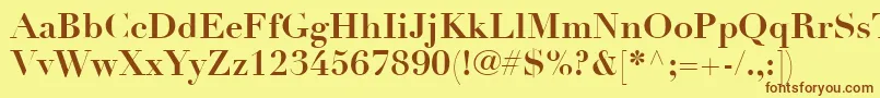Lisätietoja LinotypeDidotLtBold-fontista LinotypeDidotLtBold-fontti – ruskeat fontit keltaisella taustalla