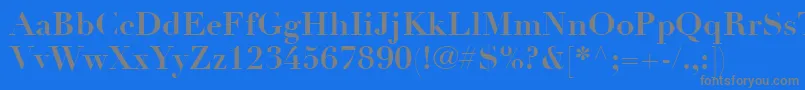 Шрифт LinotypeDidotLtBold – серые шрифты на синем фоне