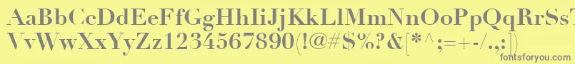 Шрифт LinotypeDidotLtBold – серые шрифты на жёлтом фоне