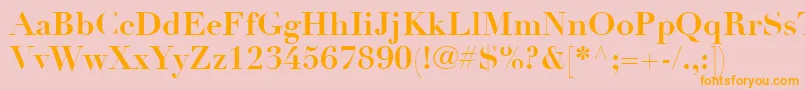 LinotypeDidotLtBold Font – Orange Fonts on Pink Background