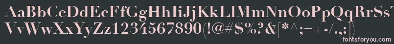 Шрифт LinotypeDidotLtBold – розовые шрифты на чёрном фоне