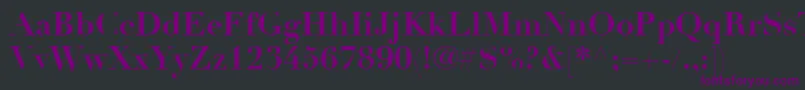 Czcionka LinotypeDidotLtBold – fioletowe czcionki na czarnym tle