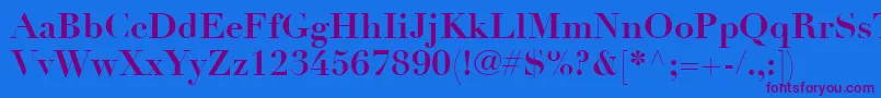 Шрифт LinotypeDidotLtBold – фиолетовые шрифты на синем фоне
