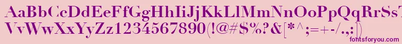 LinotypeDidotLtBold Font – Purple Fonts on Pink Background