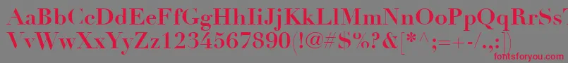 LinotypeDidotLtBold Font – Red Fonts on Gray Background
