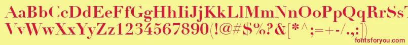 LinotypeDidotLtBold Font – Red Fonts on Yellow Background